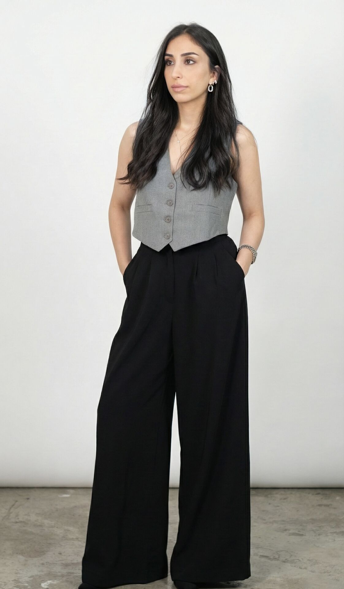 Siyah Palazzo Pantolon