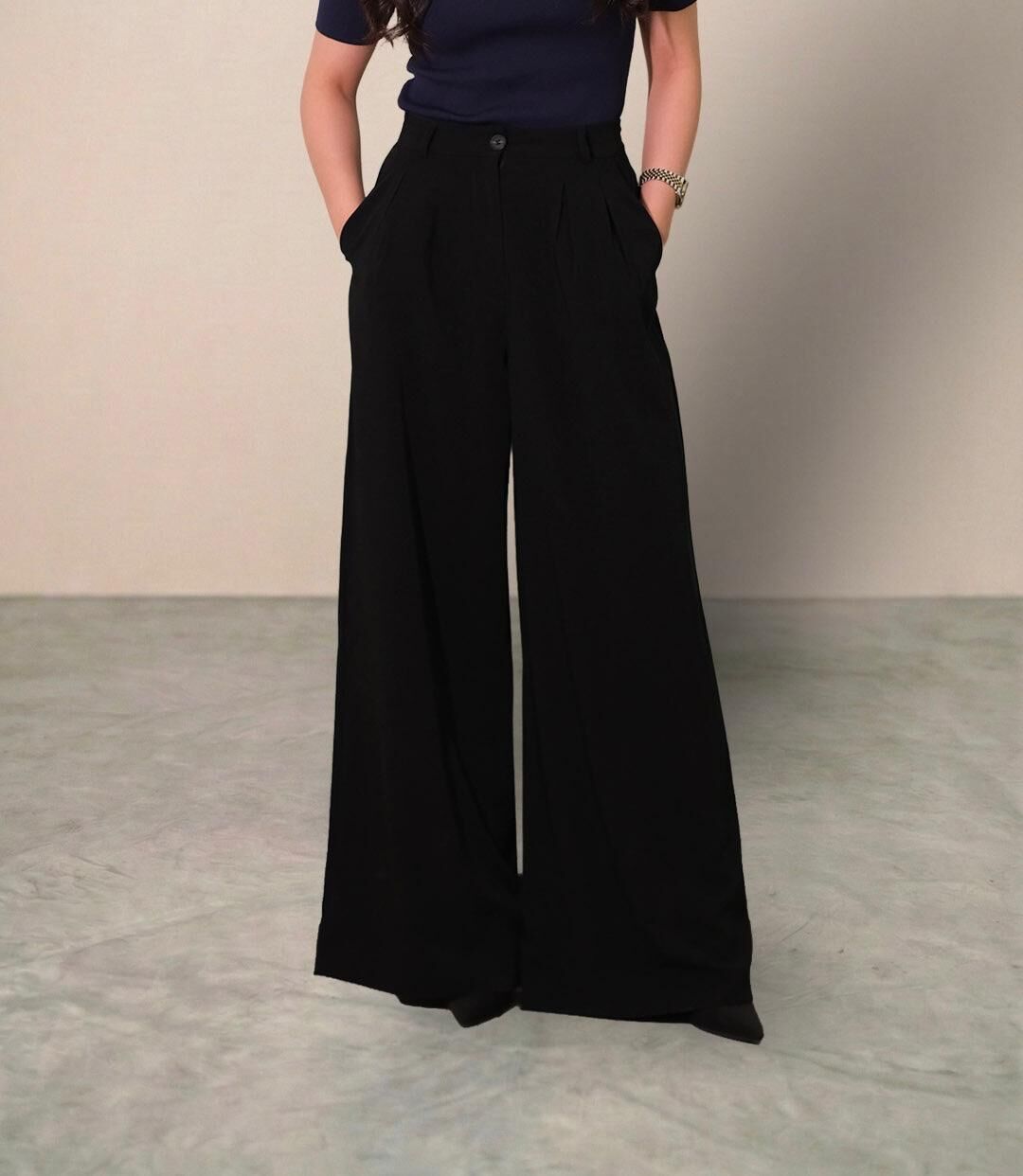 Siyah Palazzo Pantolon