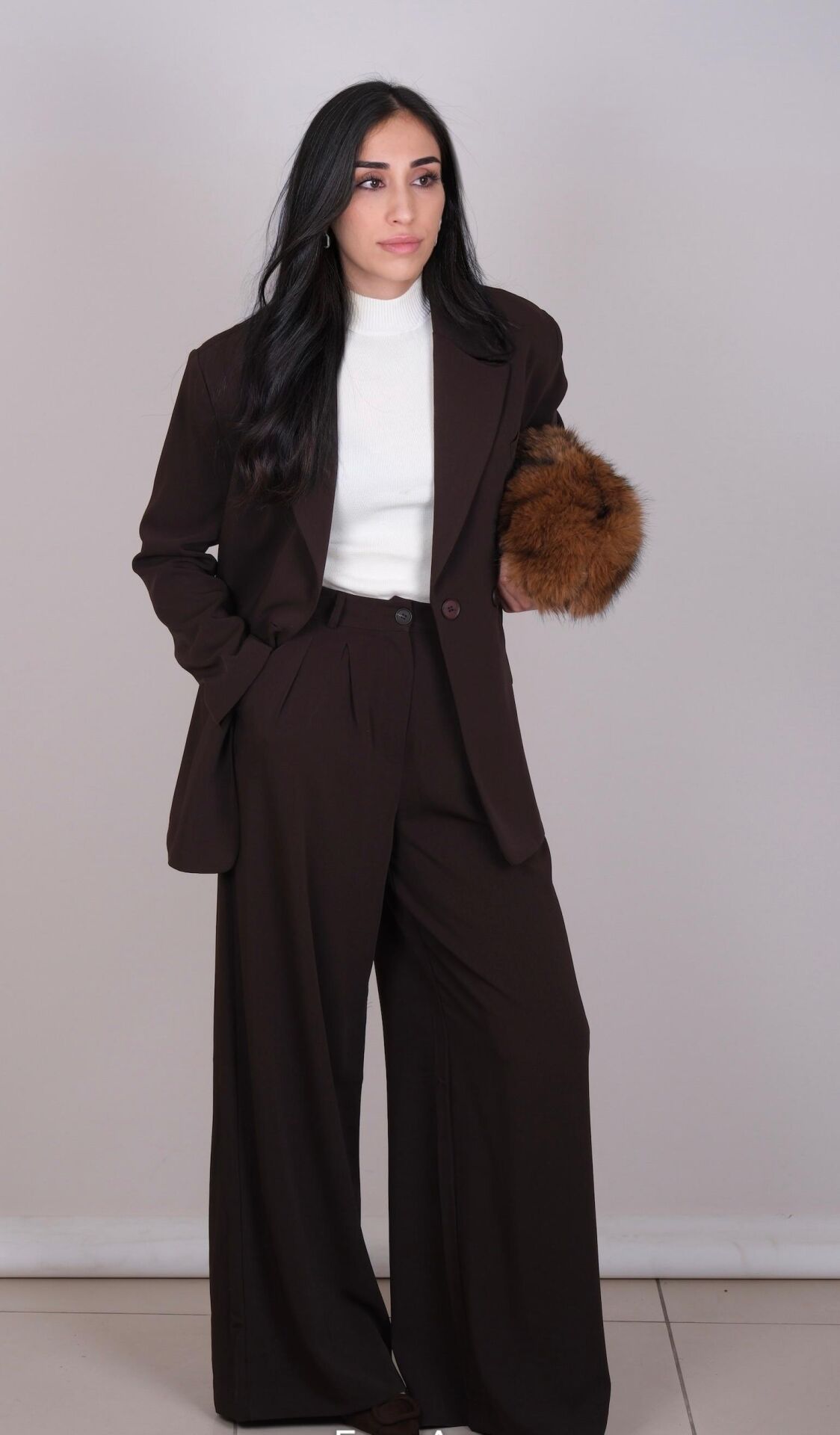 Kahve Palazzo Pantolon