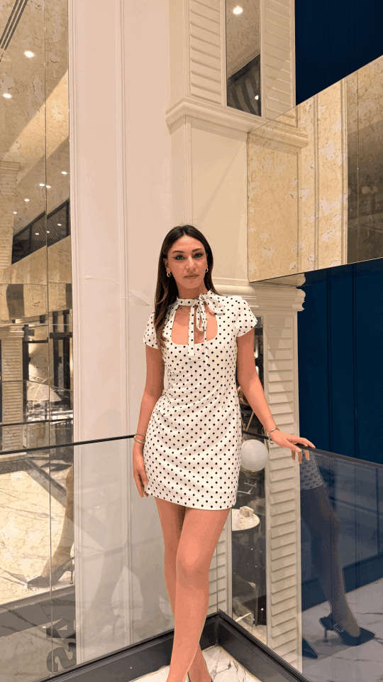 Puantiye Mini Elbise